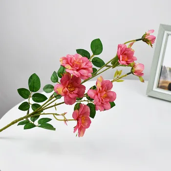 Имитация цветка розы с 7 головками дома, гостиной, торгового центра, текстура поддельных имитационных цветочных украшений