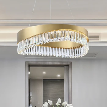 Итальянская европейская современная гостиная, столовая, спальня, персонализированная роскошная хрустальная лампа MDJY11038