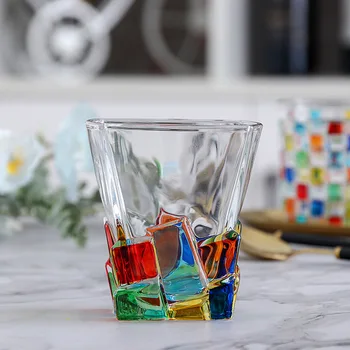 Итальянский дизайнер с ручной росписью, тканый хрустальный бокал, стакан для сока для виски, пивная кружка, бокал для вина