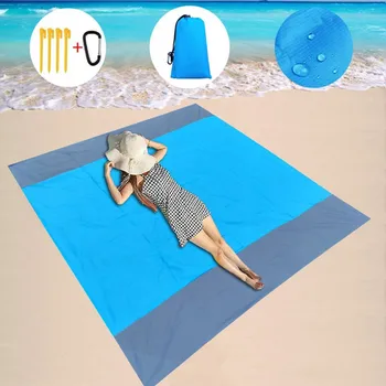 Карманный коврик для пикника 200x210 см Водонепроницаемый Пляжный Коврик Одеяло Без песка Кемпинг Палатка для пикника на открытом воздухе Складной Чехол Постельные принадлежности