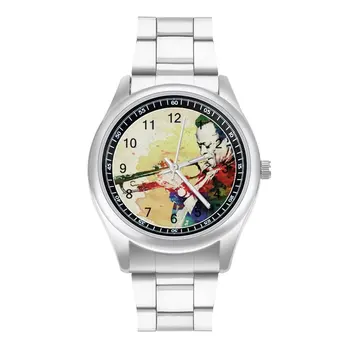 Кварцевые часы Miles Davis Модные крутые наручные часы Мужские весенние фото наручных часов из нержавеющей стали