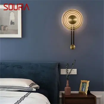 Классический Настенный светильник SOURA, Креативные Часы, светильники в помещении, Светодиодные лампы для украшения домашнего Салона