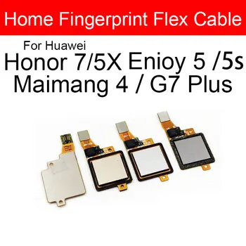 Кнопка Home Отпечаток Пальца Для Huawei Honor 7 5X MaiMang 4 G7 Plus Сенсорная Кнопка Возврата Гибкого Кабеля Замена Ленты Запчасти для Ремонта