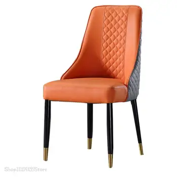Кожаные стулья для гостиной Nordic Офисное Кресло для отдыха в Салоне красоты, Кухонный массаж, Мебель для квартиры Cadeiras De Jantar, Mzy