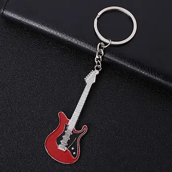 Компактный Гитарный брелок Прочный брелок для ключей Портативный рюкзак Украшение Музыкальный Инструмент Бас Гитара Брелок для ключей