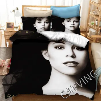 Комплект постельного белья с 3D Принтом Mariah Carey, Пододеяльники и наволочки, Стеганое Одеяло (Размеры США / ЕС /AU) H03