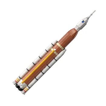Космическая Ракета SLS Block 1B Cargo Saturn V scale Artemis Building Block Model Kit MOC Ракета-Носитель для Запуска Спутников Brick Kid Toy Gift