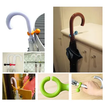 Креативная портативная вешалка для зонтиков Удобный пластиковый держатель, Симпатичный дизайн, Подвесные полипропиленовые подставки для зонтиков, Вешалка, Пластиковый держатель