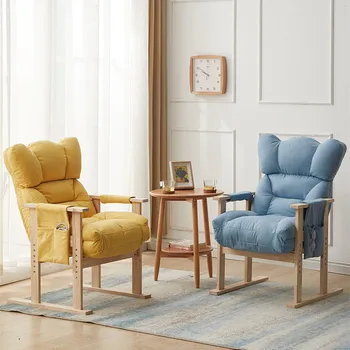 Креативное деревянное сиденье для дивана, компьютерное кресло для рабочего кабинета, удобное ленивое кресло для отдыха, Гостиная, Балкон, кресло с одной спинкой.