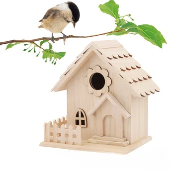 Креативный дизайн нового дома, украшение птичьего гнезда, карнизы, Место для птичьего домика, Оптовые Деревянные подвесные украшения