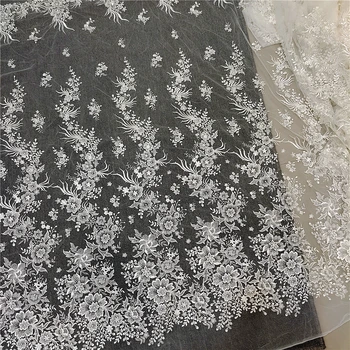 Кружевная ткань ручной работы, свадебное платье 