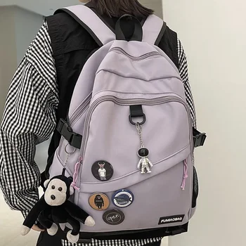 Крутая сумка для значков, сетчатая студенческая сумка для мальчиков и девочек, Мужской Женский модный сетчатый рюкзак для колледжа, Женский Модный рюкзак для ноутбука, женский рюкзак