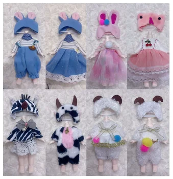 Кукольная одежда, платье принцессы, Модный набор для переодевания куклы, Милая мини-кукла 17 см, одежда для куклы Bjd, Аксессуары для девочек, игрушки