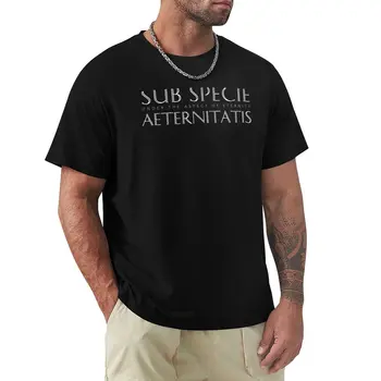 Латинская цитата: Sub Specie Aeternitatis (Под аспектом Вечности) Футболка одежда для хиппи забавные футболки Мужские футболки