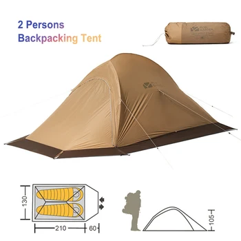 Легкая походная палатка на 2 человека, Походная палатка для пеших прогулок, Портативные Водонепроницаемые Двухслойные дорожные принадлежности 4 Сезона