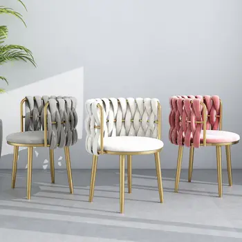 Легкий роскошный скандинавский односпальный диван-кресло для отдыха, стул для макияжа, стул для спальни, креативный маникюрный салон, туалетный стул, стул для яиц, розовый стул