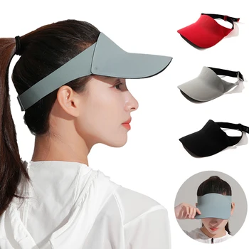 Летние солнцезащитные шляпы Для мужчин и женщин, складные спортивные кепки для тенниса, гольфа, бега, солнцезащитная кепка с защитой от ультрафиолета, Регулируемая верхняя пустая шляпа, бейсболка