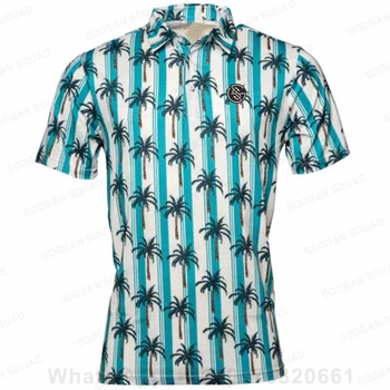 Летняя рубашка для гольфа, мужская модная повседневная рубашка-поло с коротким рукавом, Быстросохнущая футболка, Многофункциональная классическая спортивная одежда для гольфа-поло