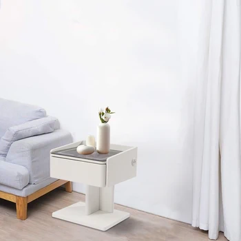 Мебель Для дома Прикроватный Столик Современный Торцевой Столик Из Белого Массива Дерева