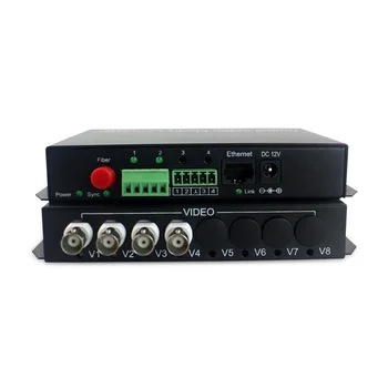 Медиаконвертер CCTV BNC Video/Ethernet/Data Волоконно-оптический передатчик-приемник для аналоговой камеры/CVBS-камеры IP-камеры
