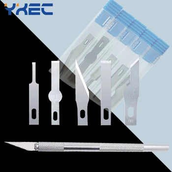 Металлические лезвия для ножей-скальпелей # 11 17 4A, нескользящий резак, лезвия для гравировки, ручные инструменты для ремонта печатных плат мобильных телефонов, ноутбуков