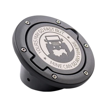 Металлический газовый колпачок Топливная дверца Крышка бензобака Подходит для Jeep Wrangler JK Unlimited 07-17