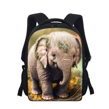 Милая школьная сумка с принтом в виде маленького Слона, Большая вместительная школьная сумка для школьников, Детский рюкзак для ноутбука