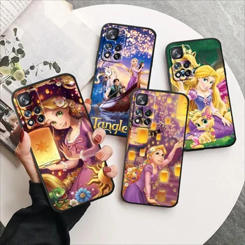 Милый Чехол Disney Rapunzel Для Redmi Note 12 Pro Plus 11 11T 10 9 8 Pro Lite Pro Max 5G 4G Силиконовый Мягкий Черный Чехол Для Телефона