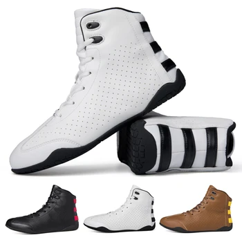 Модная водонепроницаемая обувь для борьбы, мужские и женские боксерские кроссовки, обувь для боя на соревнованиях