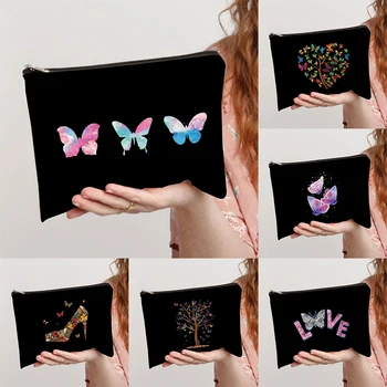 Модная Серия Butterfly Кошелек Косметичка Для Макияжа Чехол Для Макияжа Пенал Дорожный Органайзер Сумка Для Туалетных Принадлежностей Подарок для Нее