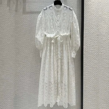 Модное Летнее Однотонное Свежее платье с длинным рукавом, Сексуальные женские платья Sweet Easy Princess с коротким рукавом 2023 года