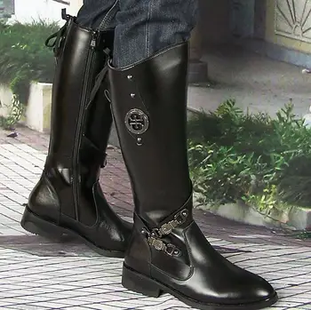 Модные Мужские ковбойские армейские ботинки с пряжкой из натуральной кожи, зимние короткие плюшевые армейские рыцарские ботинки с острым носком