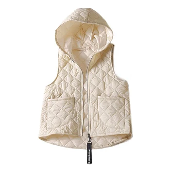 Модный легкий пуховик с капюшоном, женское осенне-зимнее повседневное универсальное полотняное пальто на молнии поверх куртки с рисунком пони