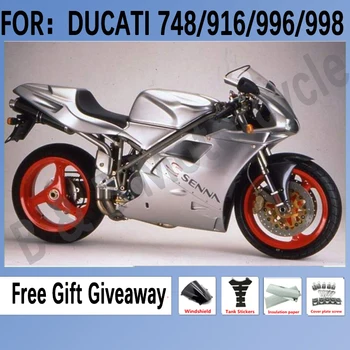 Мотоцикл Обтекатель кузова 748 1996-2002 Для DUCATI 916 996 998 1999 Обтекатели для DUCATI 916 1999 Комплект Серебристый