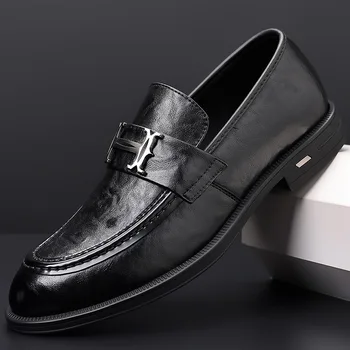Мужская Повседневная обувь в деловом стиле из натуральной Воловьей кожи, Британская Официальная Кожаная Мужская обувь Chaussure Homme, Мужская Обувь Schuhe Herren