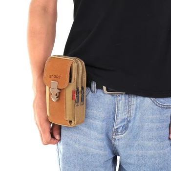 Мужская сумка для мобильного телефона из матовой кожи для пожилых людей, поясная сумка для мобильного телефона на рабочем месте, многофункциональный кошелек
