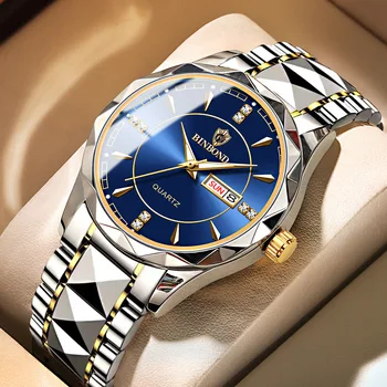 Мужские часы BINBOND в стиле ретро, светящиеся, водонепроницаемые, спортивные, деловые кварцевые часы Relogio Masculino