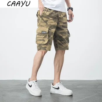 Мужские шорты-карго, мужские летние камуфляжные боковые карманы, японская спортивная одежда в стиле хип-хоп, мужские брюки Harajuku, повседневные шорты для мужчин
