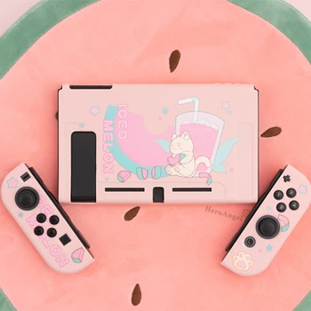 Мультфильм Розовый Арбузный Кот Новый мягкий защитный чехол из ТПУ для Nintendo Switch NS Nintendoswtich Доступ к консольной игре