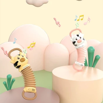 Мультяшная прекрасная корова Аккордеон Музыкальный инструмент Детская музыкальная игрушка на день рождения