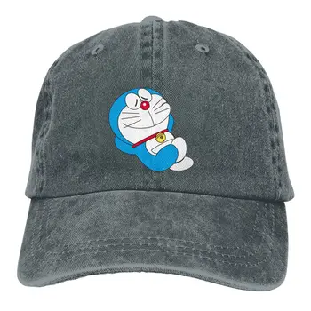 Мягкие бейсболки Остроконечная кепка из мультфильма Doraemon Cat Серии Манга Солнцезащитные кепки для мужчин и женщин