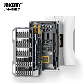 Набор прецизионных отверток JAKEMY 83 В 1 с ручкой из алюминиевого сплава, магнитные биты для телефона, планшета, многофункциональный ручной инструмент для ремонта дома, сделай САМ