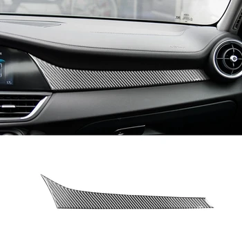 Накладка на приборную панель автомобиля, накладка на приборную панель, Накладка на приборную панель для Alfa Romeo Giulia 2015-2023, Углеродное волокно
