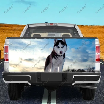 Наклейка с рисунком собаки для защиты хвоста багажника мужской машины, наклейка на кузов автомобиля, автомобильное украшение для внедорожника, универсального пикапа