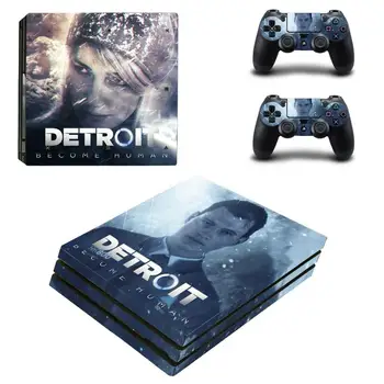 Наклейки Detroit Become Human для PS4 Pro, наклейка Play station 4, наклейка для консоли PlayStation 4 PS4 Pro, скины для консоли и контроллера