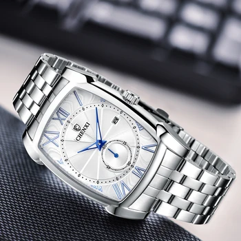 Новая мода Простой Стиль Мужские часы Водонепроницаемые Кварцевые наручные часы Мужские часы из нержавеющей стали