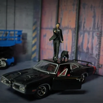 Новая серия 1:64 killer Nanoer Pitbull кукла автомобиль сцена набор персонаж американского Питбультерьера кукла из смолы фильм автомобиль игрушки запчасти