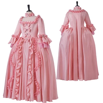 Новинка!!! Женское розовое бальное платье в стиле рококо, костюм Марии-Антуанетты, розовое платье, фантазийное бальное платье принцессы, подарок на заказ