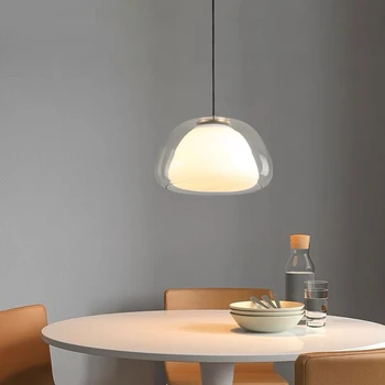 Новый подвесной светильник из желе, современная стеклянная подвесная лампа для кухни, гостиной, спальни, прикроватного островка, светодиодной люстры