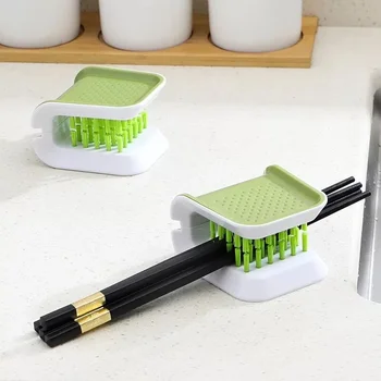 Нож-щетка с лезвием и средство для чистки столовых приборов Открывающаяся чистка U-образная форма для мытья кухни Нескользящий инструмент для уборки дома